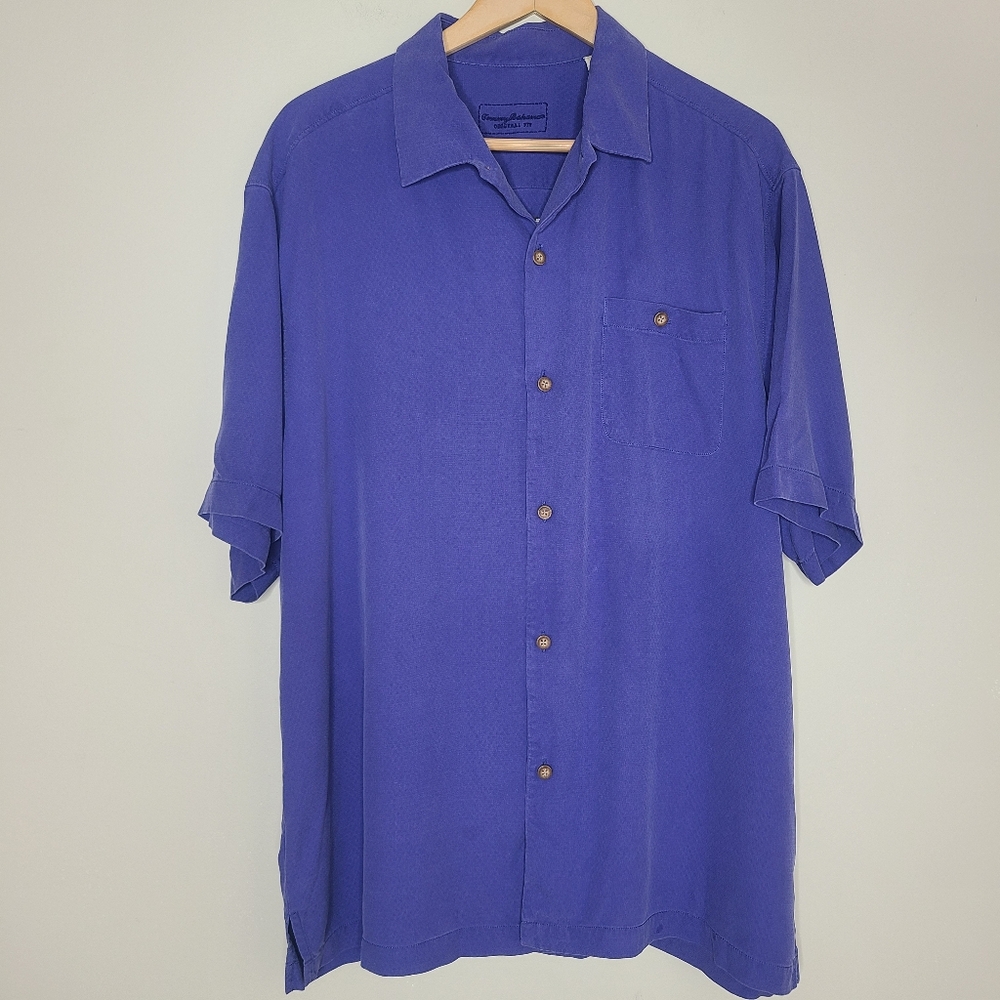 Tommy Bahama Original Fit Silk Burn Cigar Lounge Pin‎ Up Mens Short Sleeve Shirt